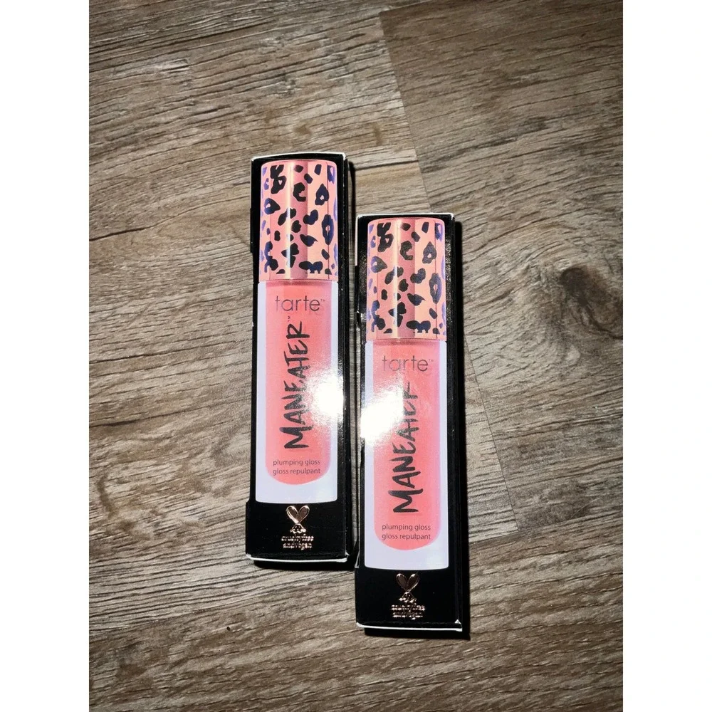 Tarte Maneater Plumping Lip Gloss Buff Set of 2 High Shine Vegan Cruelty-Free
